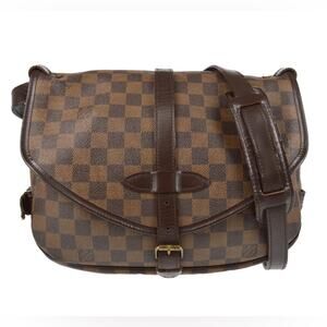 Authentic Louis Vuitton Damier Saumur 30 Messenger Shoulder Bag MB1024